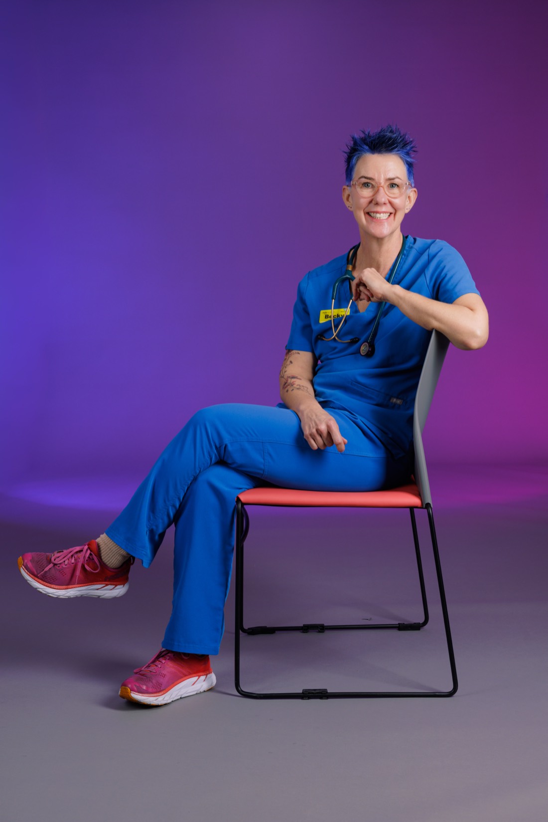 Becky Platt in her nursing uniform